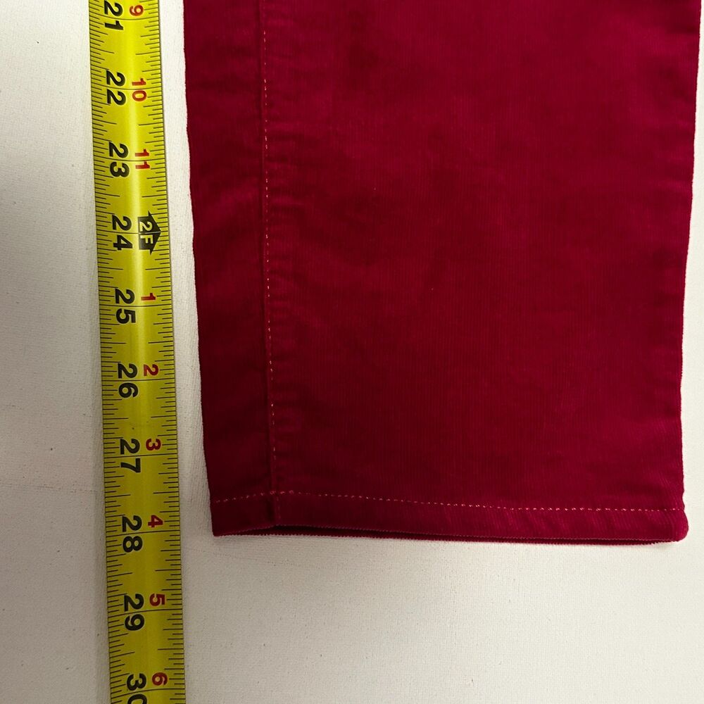 NWT TALBOTS Women Pants 16W Flawless Vivid Berry Pink Corduroy Slim Mid Rise $99 - Picture 8 of 11